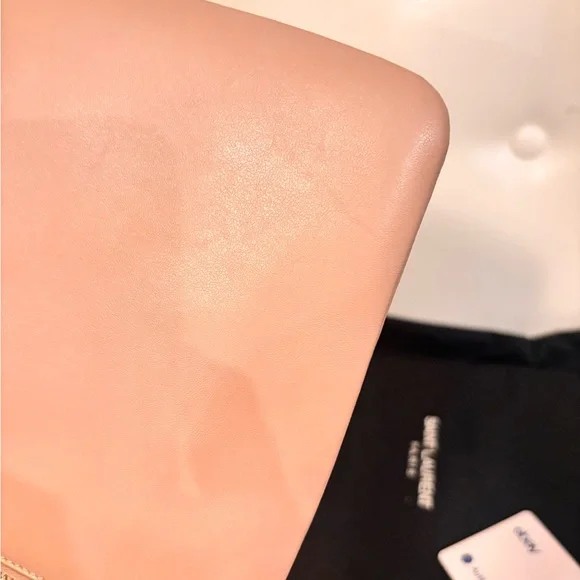 Saint Laurent YSL “Teen” Monogram Tassle Blush Leather Small Crossbody Bag - Picture 6 of 14